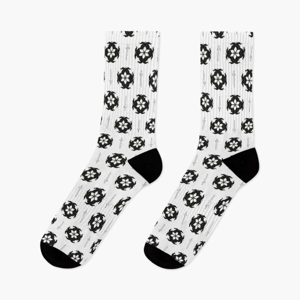 Item preview, Flower Knight Pattern - Black and White designed and sold by Daniel Bevis Design.