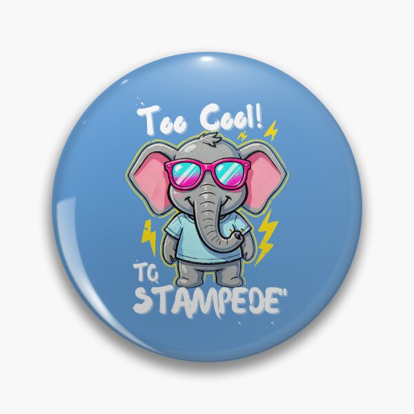 Item preview, Too Cool to Stampede – Neon Elephant Streetwear Design designed and sold by CallisC-Arts.