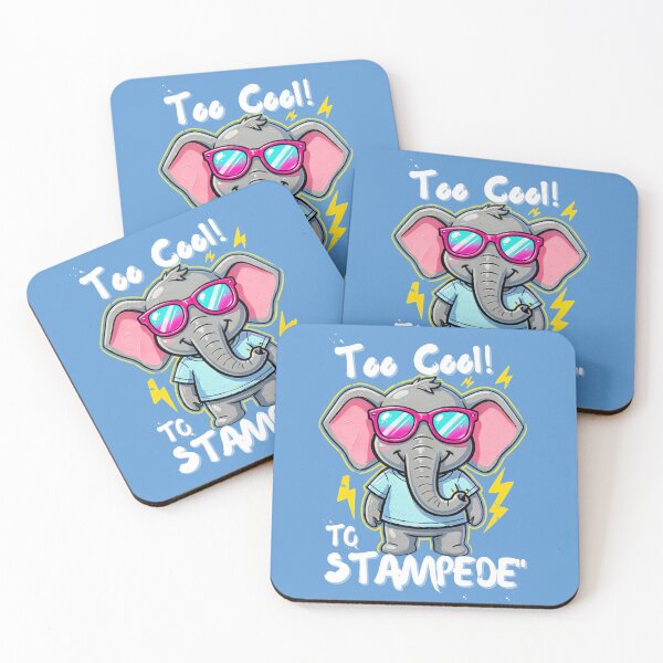 Item preview, Too Cool to Stampede – Neon Elephant Streetwear Design designed and sold by CallisC-Arts.