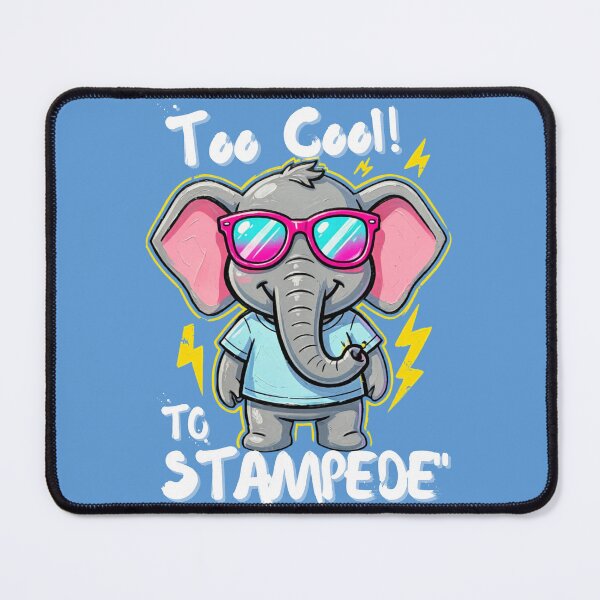 Item preview, Too Cool to Stampede – Neon Elephant Streetwear Design designed and sold by CallisC-Arts.