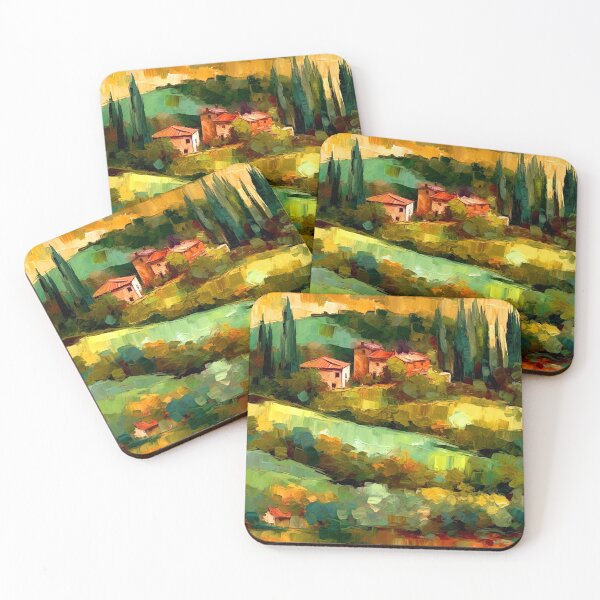 Item preview, Italian Rural Hills Countryside Colorful Landscape Digital Art designed and sold by DEC02.