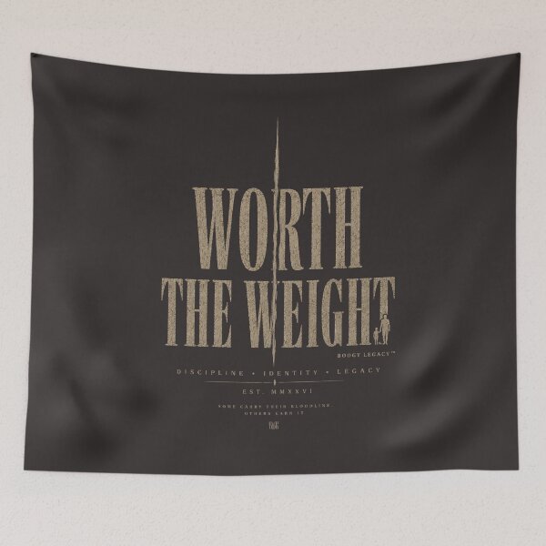 Item preview, Worth The Weight Shirt | Legacy Streetwear Tee | Masculine Graphic Apparel | Boogy Legacy designed and sold by BOOGY LEGACY™.