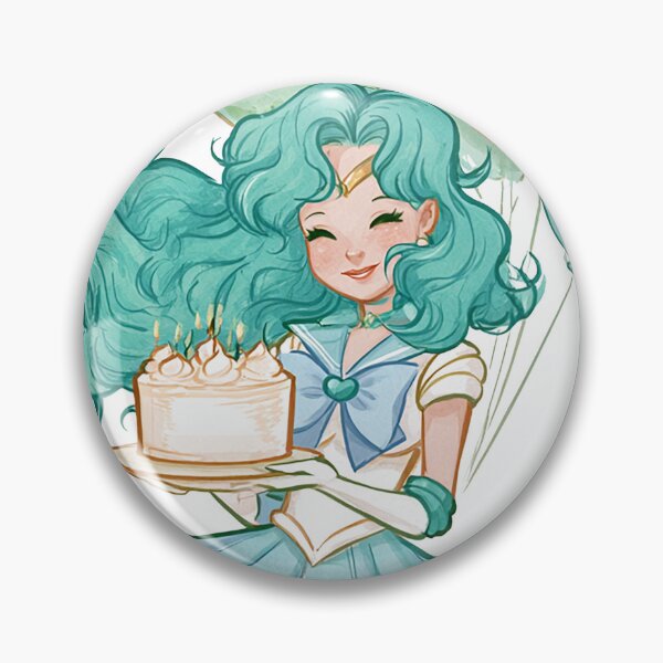 Item preview, Sailor Neptune birthday cake party card designed and sold by spiritedmuse.
