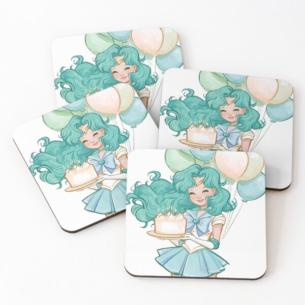 Item preview, Sailor Neptune birthday cake party card designed and sold by spiritedmuse.