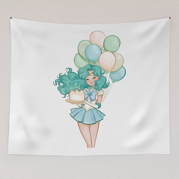 Item preview, Sailor Neptune birthday cake party card designed and sold by spiritedmuse.