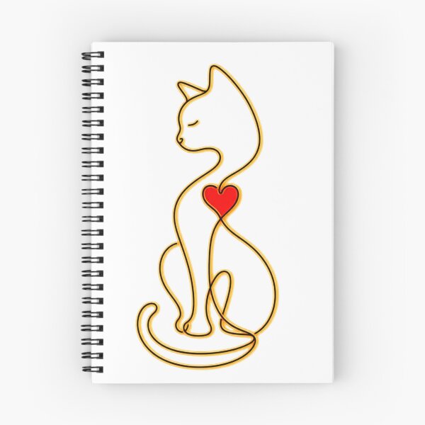 Item preview, Heartline Cat - minimalist design designed and sold by MarekoraStudio.