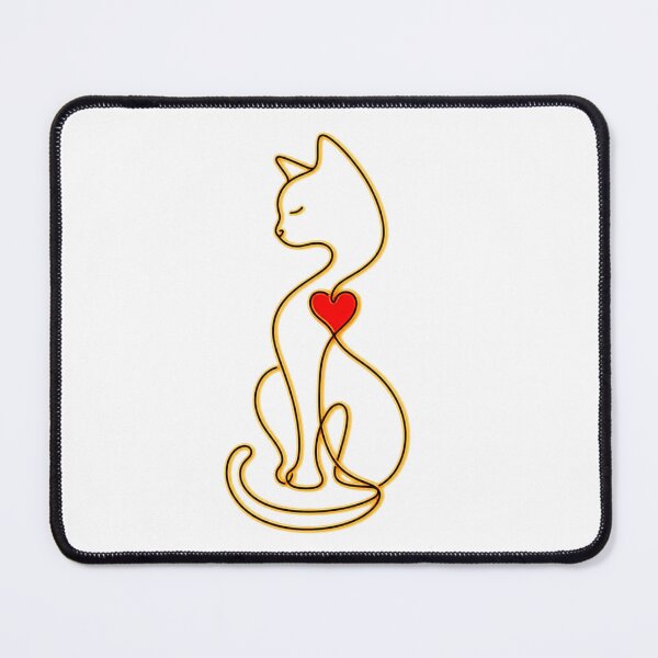 Item preview, Heartline Cat - minimalist design designed and sold by MarekoraStudio.