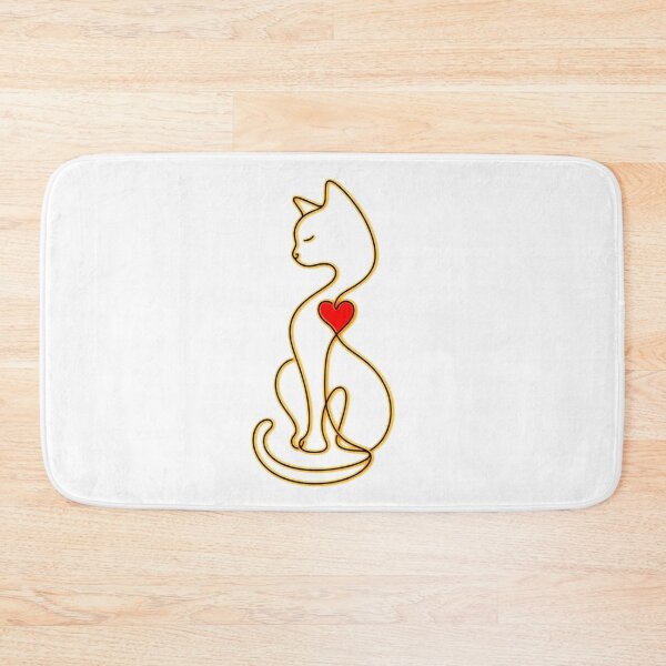 Item preview, Heartline Cat - minimalist design designed and sold by MarekoraStudio.