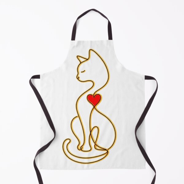 Item preview, Heartline Cat - minimalist design designed and sold by MarekoraStudio.