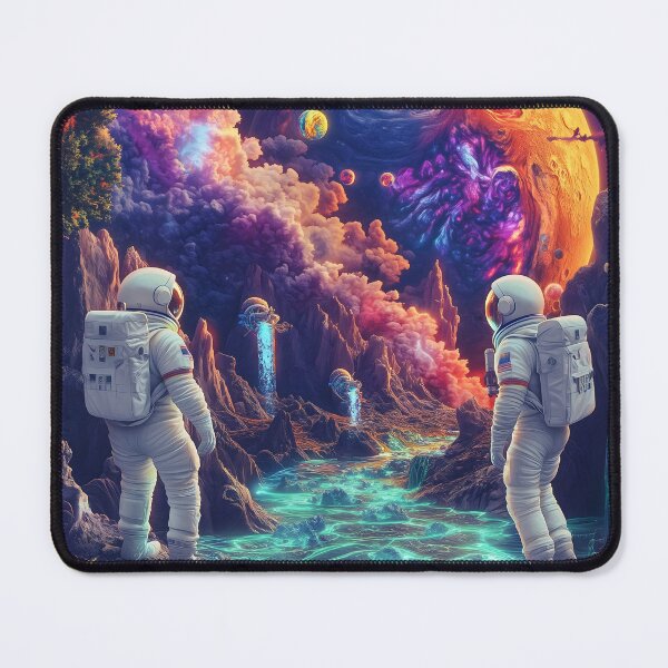 Item preview, Cosmic Voyage: Astronauts and Giant Purple Planet designed and sold by LuminousFoundry.