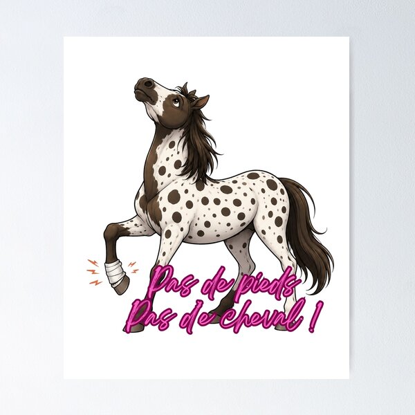 Item preview, Diseño "¡sin pie, sin caballo!" designed and sold by petsfamilyart.