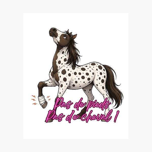 Item preview, Diseño "¡sin pie, sin caballo!" designed and sold by petsfamilyart.