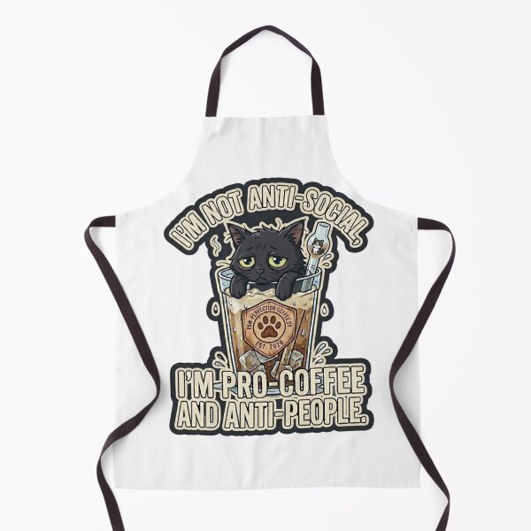Item preview, Anti-Social Black Cat Iced Coffee Art designed and sold by KelliesGrafix.