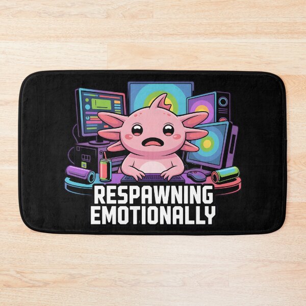 Item preview, Respawning Emotionally Cute Axolotl Gamer Meme designed and sold by Fitswear.
