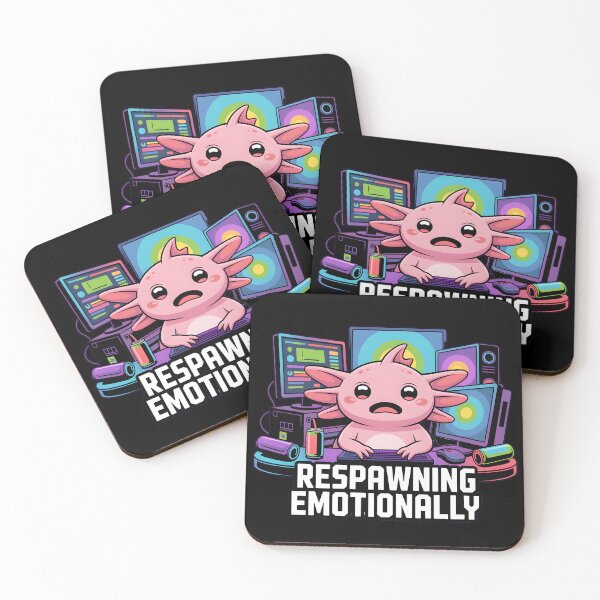 Item preview, Respawning Emotionally Cute Axolotl Gamer Meme designed and sold by Fitswear.