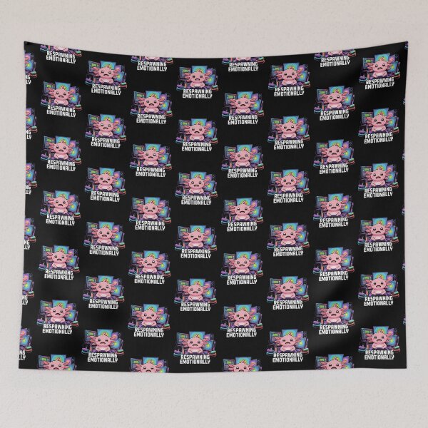 Item preview, Respawning Emotionally Cute Axolotl Gamer Meme designed and sold by Fitswear.