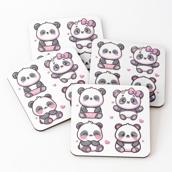 Item preview, Cute Panda Sticker Pack | Kawaii Panda Bears | Pastel Cute Animal Stickers designed and sold by ZYNORAworld.