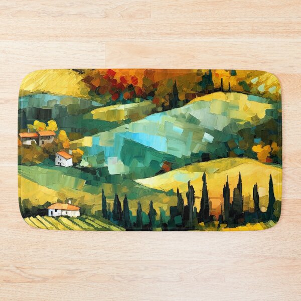 Item preview, Italian Countryside Colorful Hills Abstract Landscape Digital Art designed and sold by DEC02.