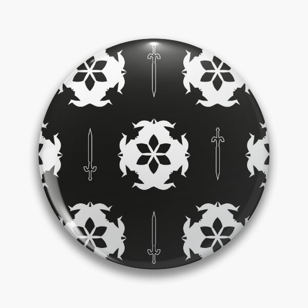 Item preview, Flower Knight Pattern - Black and White Inverse designed and sold by Daniel Bevis Design.