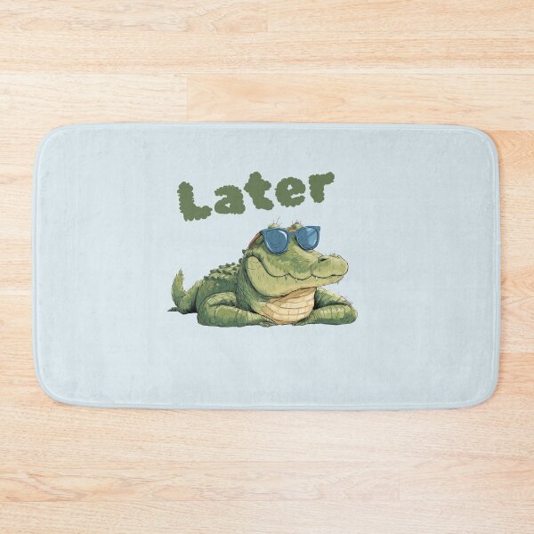 Item preview, Later Gator — Funny Crocodile Art Print & Sticker designed and sold by JRDCo.
