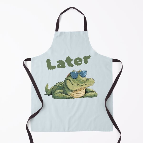 Item preview, Later Gator — Funny Crocodile Art Print & Sticker designed and sold by JRDCo.