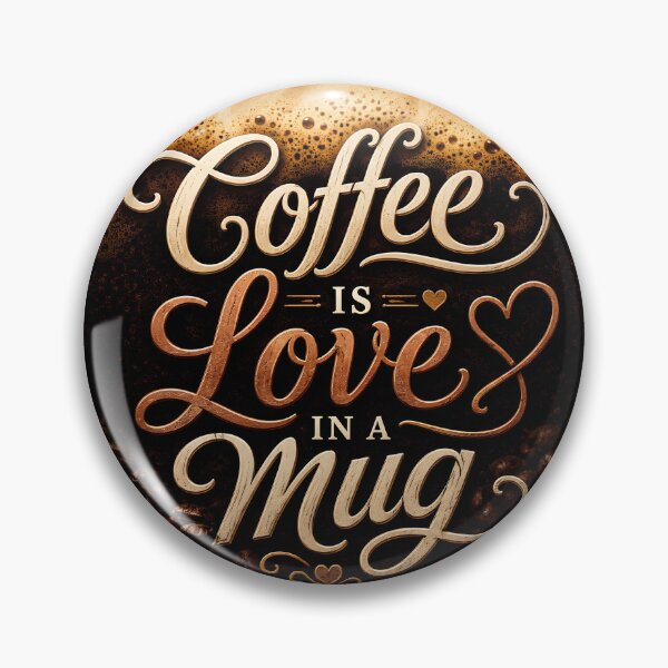 Item preview, Coffee is Love in a Mug Typography Art designed and sold by Sybille-Yates.