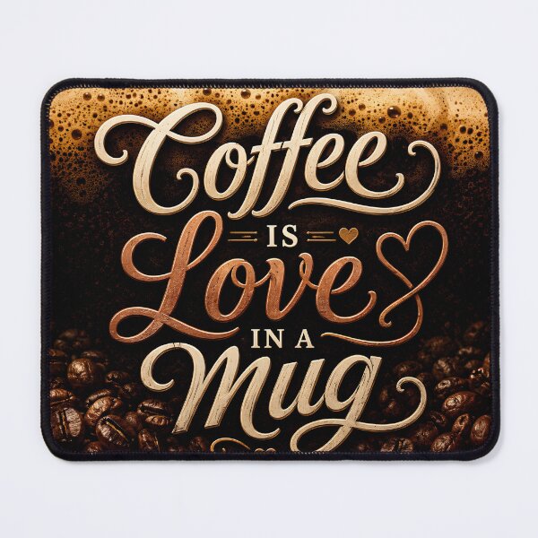 Item preview, Coffee is Love in a Mug Typography Art designed and sold by Sybille-Yates.