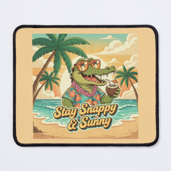 Item preview, Stay Snappy Tropical Crocodile Vibes designed and sold by PrintBreeze.