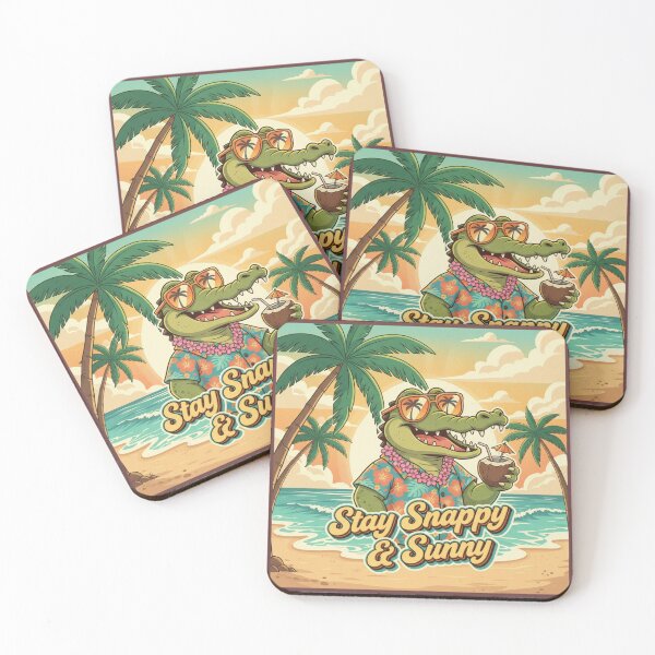 Item preview, Stay Snappy Tropical Crocodile Vibes designed and sold by PrintBreeze.