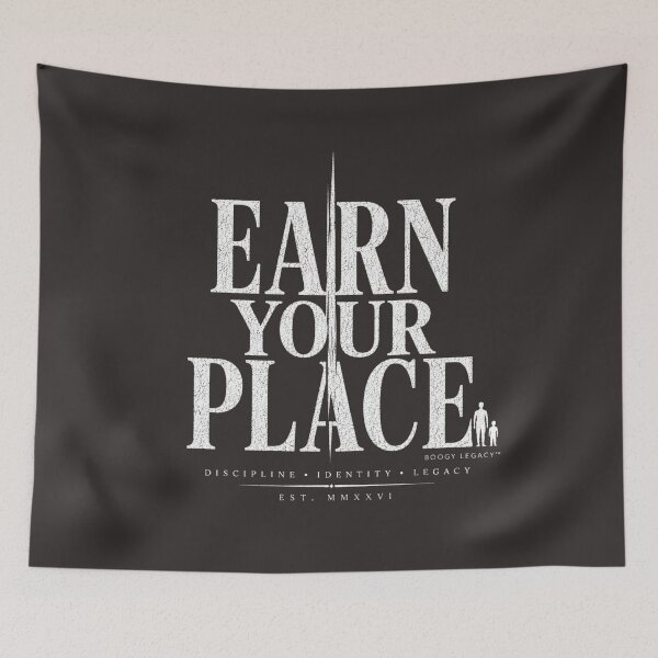 Item preview, Earn Your Place Shirt | Discipline Streetwear Tee | Masculine Legacy Apparel | Boogy Legacy designed and sold by BOOGY LEGACY™.