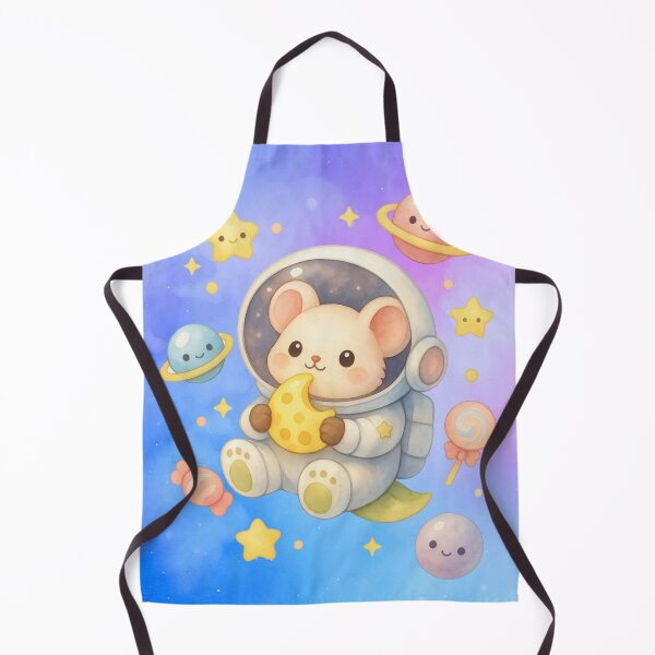 Item preview, Cute Mouse Astronaut Holding Cheese Moon – Kawaii Pastel Space Galaxy Art designed and sold by p-frosty-design.