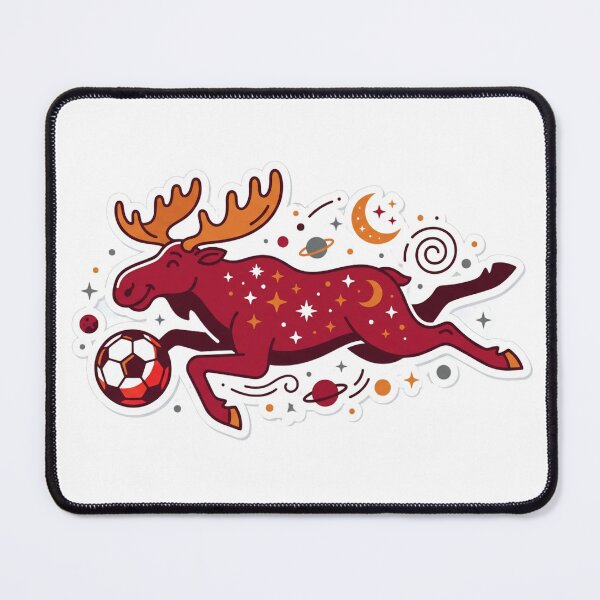 Item preview, Cosmic Moose Soccer Player Sticker designed and sold by NadinGerasi.