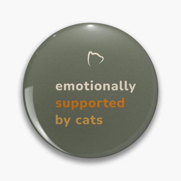 Item preview, Emotionally Supported by Cats — Cozy Olive Cat Quote Print designed and sold by MyFotodrive.