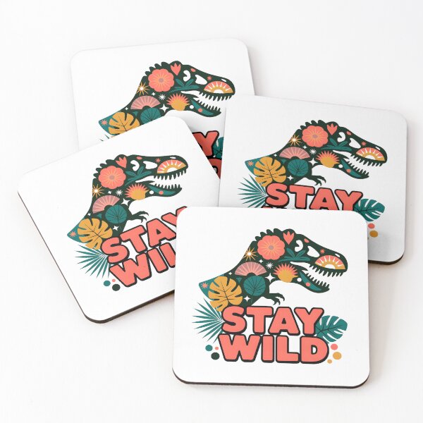 Item preview, Stay Wild Retro Dino Bloom Art designed and sold by JulyClub.