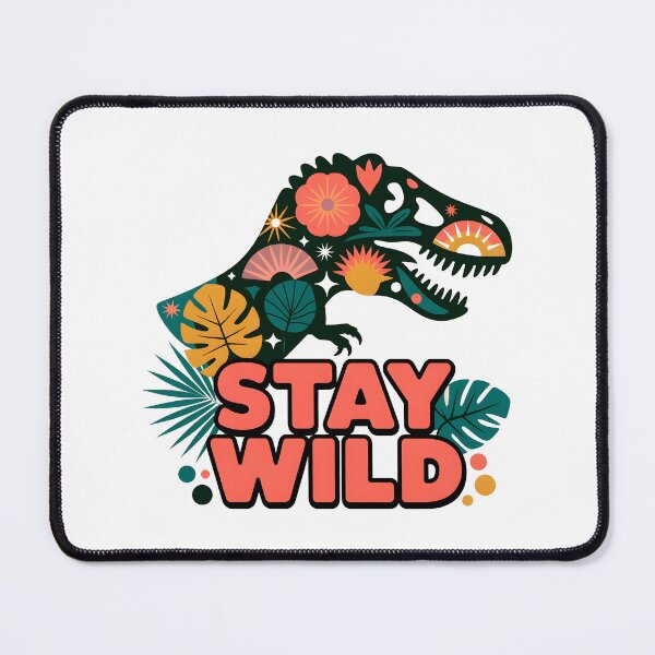 Item preview, Stay Wild Retro Dino Bloom Art designed and sold by JulyClub.