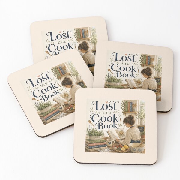 Item preview, Lost in a Cook Book Cozy Kitchen Reading Design for Food Lovers Home Cooks and Book Lovers designed and sold by Novel Works Studio.