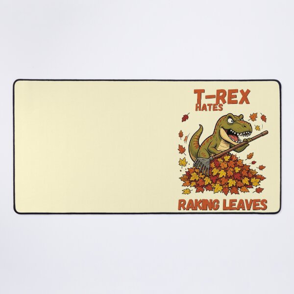 Item preview, **T-Rex Hates Raking Leaves – Funny Fall Dinosaur Design** designed and sold by CallisC-Arts.