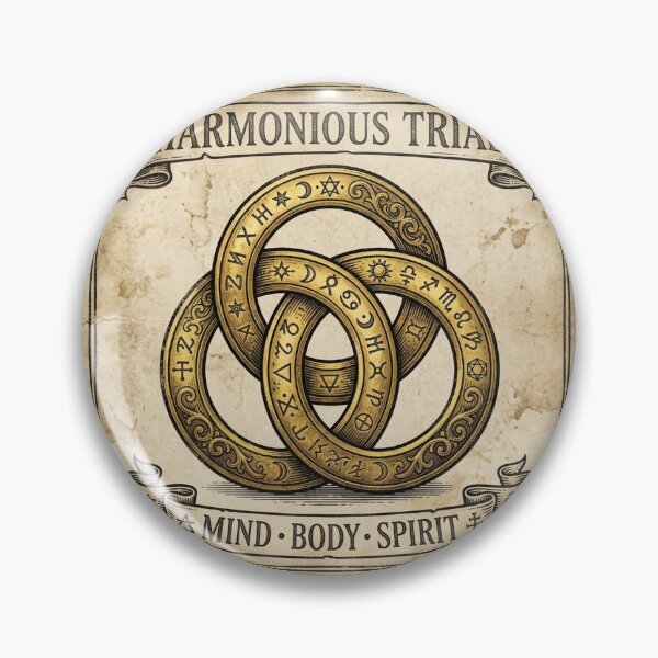 Item preview, Harmonious Triad Vintage Alchemy Balance Art designed and sold by DuckOddity.