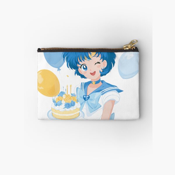 Item preview, Sailor Mercury birthday cake party card designed and sold by spiritedmuse.