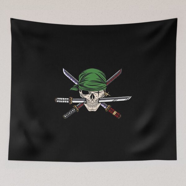 Item preview, Skull Samurai Pirate Anime Style Sword Warrior T-Shirt Design designed and sold by LegendsOfLife37.