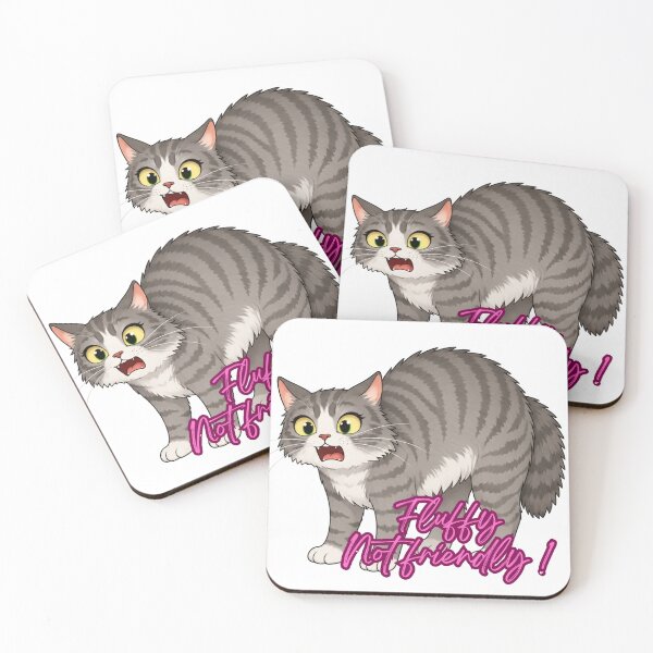 Item preview, "Fluffy not friendly" design designed and sold by petsfamilyart.