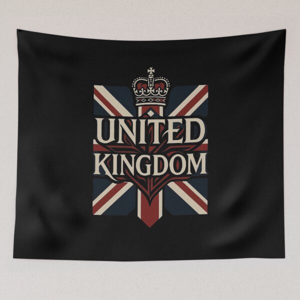 Item preview, United Kingdom Flag Design, UK Pride Shirt, Union Jack Flag, Britain Culture, England Scotland Wales Northern Ireland, British Heritage Graphic designed and sold by Typologystudios.