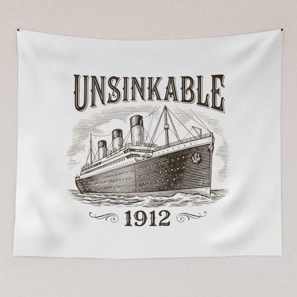 Item preview, Unsinkable Titanic – Retro Style designed and sold by PosiPrints.