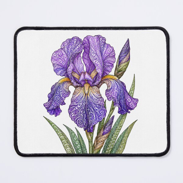 Item preview, Intricate Purple Bearded Iris designed and sold by PaintedbyCarol.