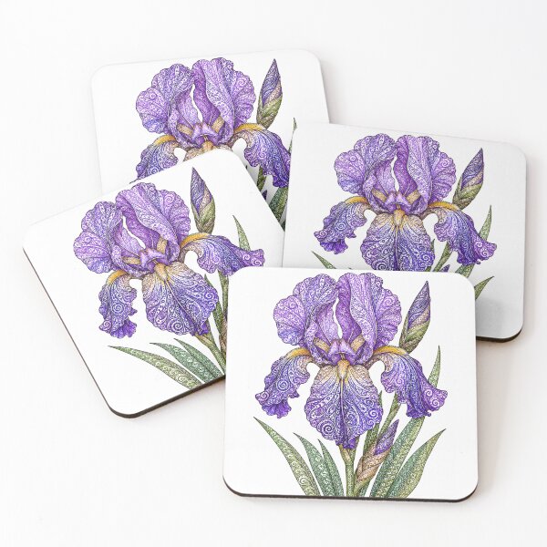 Item preview, Intricate Purple Bearded Iris designed and sold by PaintedbyCarol.