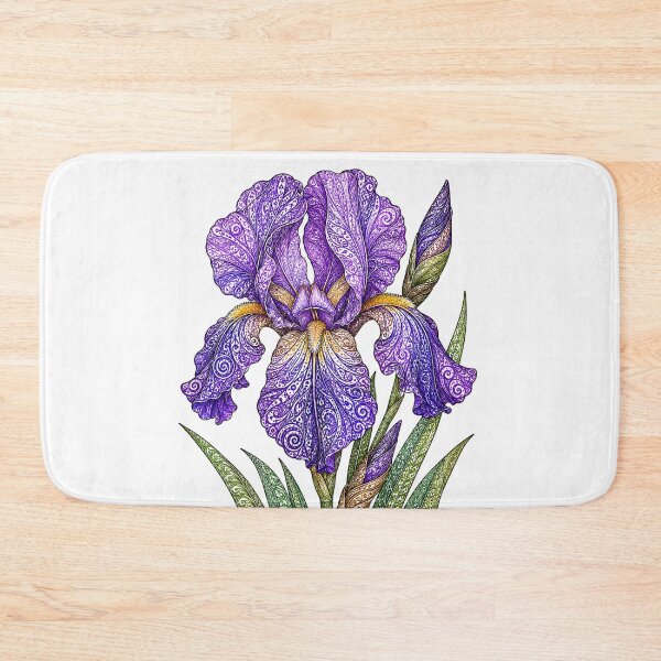 Item preview, Intricate Purple Bearded Iris designed and sold by PaintedbyCarol.