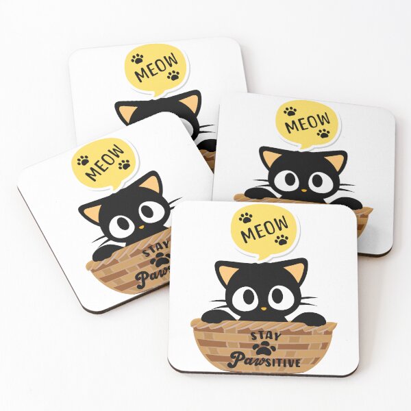 Item preview, Stay Pawsitive! Meow designed and sold by RinaGArt.