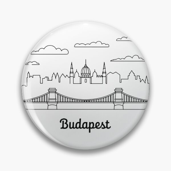 Item preview, Budapest One Line Art – Minimalist Skyline Outline Design designed and sold by EmeraldeaDesign.