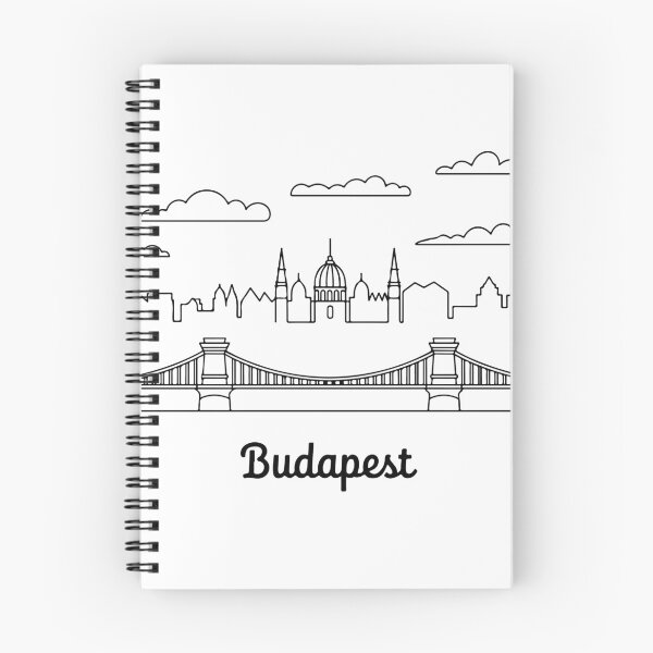 Item preview, Budapest One Line Art – Minimalist Skyline Outline Design designed and sold by EmeraldeaDesign.