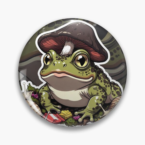 Item preview, Chaotic Goblincore Mushroom Frog Sticker Cute Aesthetic designed and sold by KaCpeReK44.